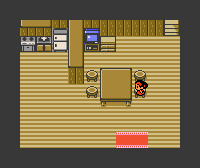 Primer piso de la casa del jugador en Pokémon Oro, Plata y Cristal.