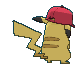 Imagen posterior de Pikachu con gorra original en Pokémon Sol, Luna, Ultrasol y Ultraluna