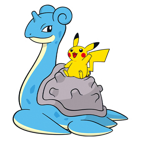 Archivo:Pegatina Pikachu y Lapras Pokémon Town 24 GO.png
