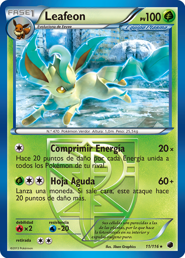 Leafeon (Glaciación Plasma TCG) - WikiDex, La Enciclopedia Pokémon