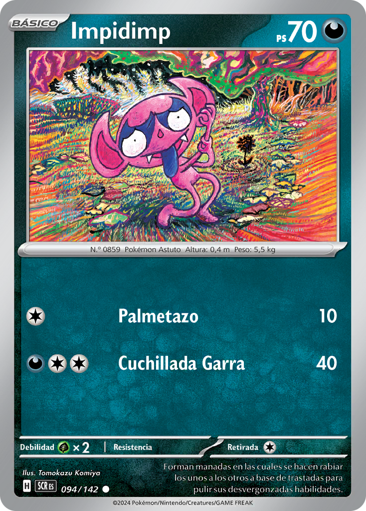 Impidimp (Corona Astral TCG) - WikiDex, la enciclopedia Pokémon