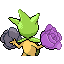 Imagen posterior de Roselia variocolor en Pokémon Rojo Fuego y Pokémon Verde Hoja