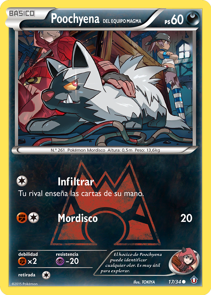 Poochyena Del Equipo Magma Doble Crisis TCG