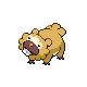 Imagen de Bidoof variocolor hembra en Pokémon Oro HeartGold y Pokémon Plata SoulSilver