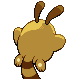 Imagen posterior de Sentret en Pokémon Diamante y Pokémon Perla