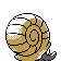 Imagen posterior de Omanyte variocolor en Pokémon Cristal