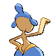 Imagen posterior de Medicham variocolor hembra en Pokémon Oro HeartGold y Pokémon Plata SoulSilver