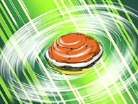 Squirtle de Ash usando Giro Rápido.