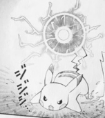 Pikachu de Ash usando bola voltio en el MP19-02.