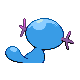 Imagen posterior de Wooper hembra en Pokémon Diamante y Pokémon Perla