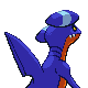 Imagen posterior de Gabite variocolor hembra en Pokémon Platino