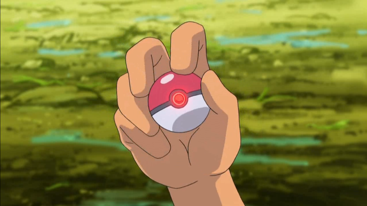 Poké Ball bloqueada, a la espera de un hueco libre; el botón de ésta se encontrará permanentemente en rojo hasta que llegue ese momento.