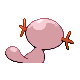 Imagen posterior de Wooper variocolor hembra en Pokémon Diamante y Pokémon Perla