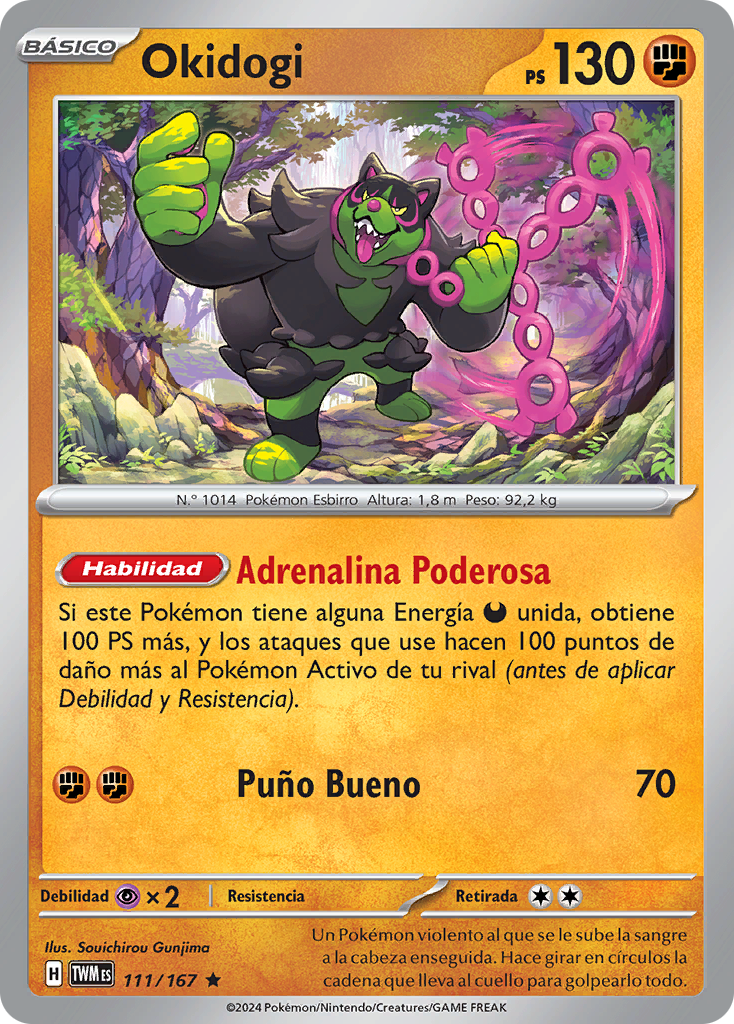 Okidogi (Mascarada Crepuscular TCG) - WikiDex, la enciclopedia Pokémon