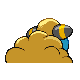 Imagen posterior de Mareep en Pokémon Diamante y Pokémon Perla