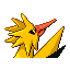 Imagen posterior de Zapdos variocolor en Pokémon Esmeralda