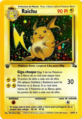 Raichu (Fósil TCG) - WikiDex, la enciclopedia Pokémon