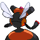 Imagen posterior de Vespiquen variocolor en Pokémon Platino