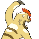Imagen posterior de Vigoroth variocolor en Pokémon Oro HeartGold y Pokémon Plata SoulSilver
