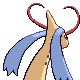 Imagen posterior de Milotic variocolor macho en Pokémon Platino