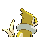 Imagen posterior de Buizel variocolor hembra en Pokémon Platino