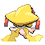 Imagen posterior de Jirachi variocolor en Pokémon Rojo Fuego y Pokémon Verde Hoja