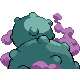 Imagen posterior de Weezing variocolor en Pokémon Platino