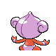 Imagen posterior de Meditite variocolor macho en Pokémon Oro HeartGold y Pokémon Plata SoulSilver