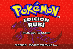 Archivo:Pantalla de título de Pokémon Rubí RZE.png