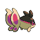 Imagen posterior de Finneon variocolor macho en Pokémon Platino