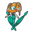 Icono de Florges flor naranja en Pokémon HOME