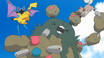 Archivo:EP967 Pikachu y Rockruff usando ataque rápido y mordisco respectivamente.png
