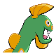 Imagen posterior de Huntail variocolor en Pokémon Oro HeartGold y Pokémon Plata SoulSilver