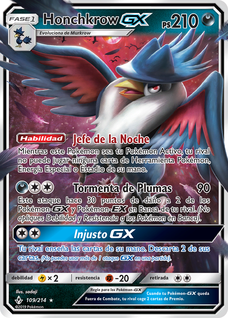 Honchkrow-GX (Vínculos Indestructibles TCG) - WikiDex, la enciclopedia