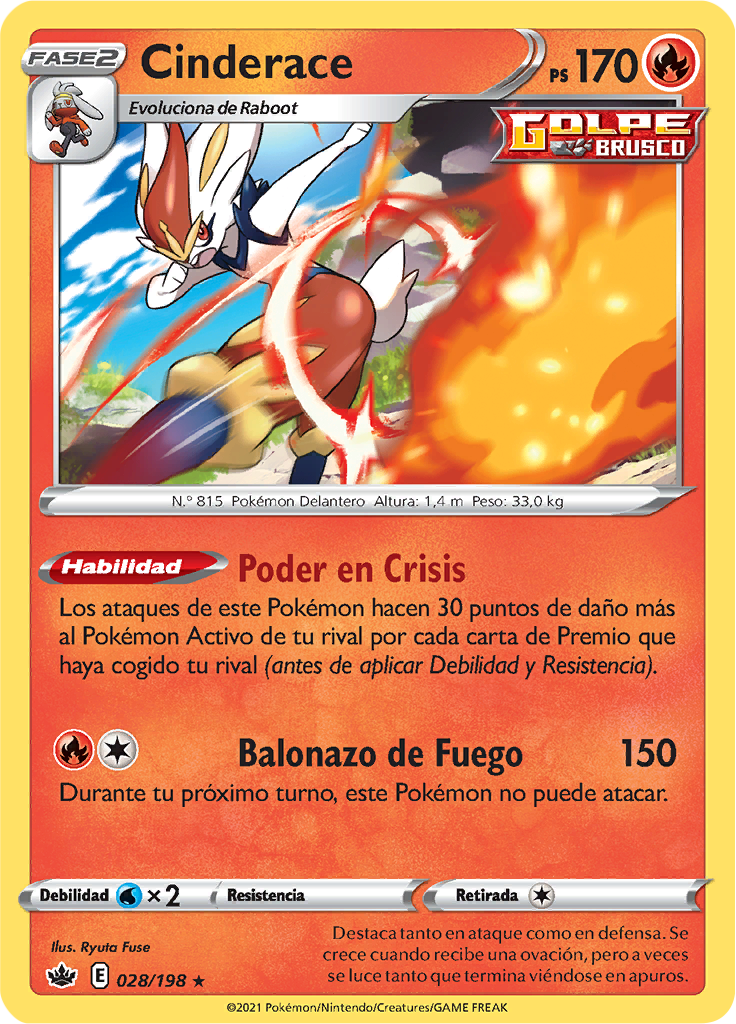 Cinderace Reinado Escalofriante Tcg Wikidex La Enciclopedia Pokémon