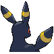 Imagen posterior de Umbreon en Pokémon Diamante y Pokémon Perla