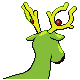 Imagen posterior de Stantler variocolor en Pokémon Diamante y Pokémon Perla