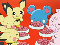 Pokémon del señor Backlot comiendo.