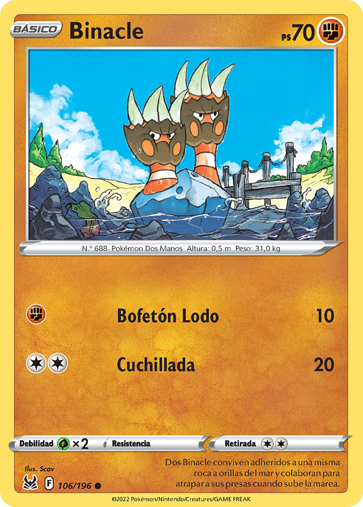 Binacle (Origen Perdido TCG) - WikiDex, la enciclopedia Pokémon