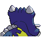Imagen posterior de Bastiodon variocolor en Pokémon Oro HeartGold y Pokémon Plata SoulSilver