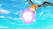 Charizard usando furia dragón.