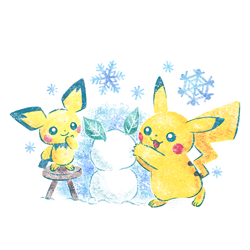 Archivo:Pegatina Pichu y Pikachu invierno 22 GO.png