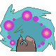 Imagen posterior de Spiritomb variocolor en Pokémon Oro HeartGold y Pokémon Plata SoulSilver