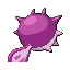 Imagen posterior de Qwilfish variocolor en Pokémon Rojo Fuego y Pokémon Verde Hoja