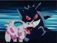 Nidorino de Bruno usando cornada en Gengar.