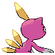 Imagen posterior de Sneasel variocolor macho en Pokémon Platino