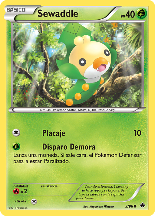 Sewaddle (Fuerzas Emergentes 3 TCG) WikiDex, la enciclopedia Pokémon