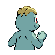 Imagen posterior de Machop en Pokémon Diamante y Pokémon Perla