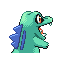 Imagen posterior de Totodile variocolor en Pokémon Esmeralda