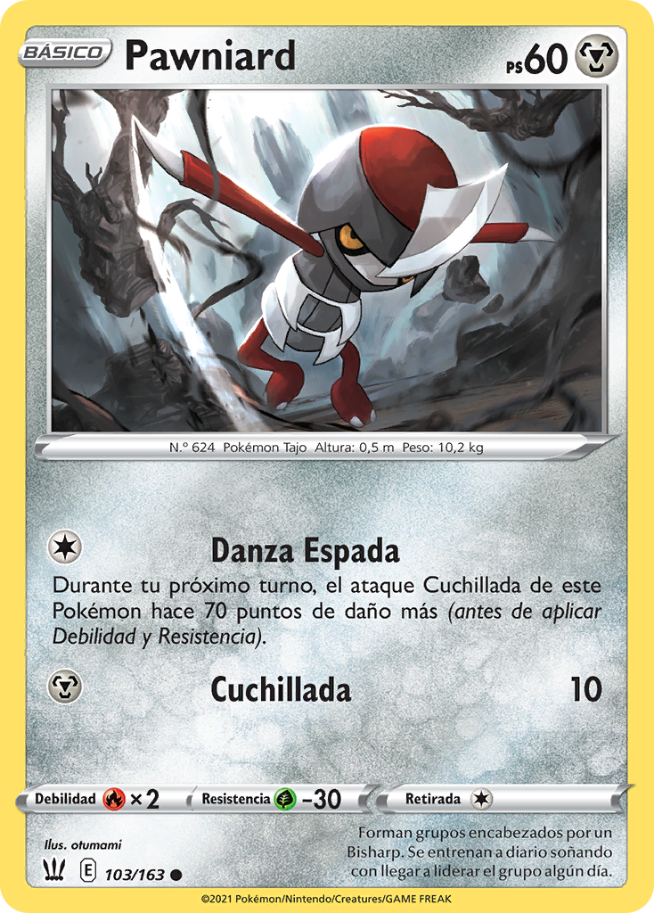 Pawniard (Estilos de Combate TCG) - WikiDex, la enciclopedia Pokémon